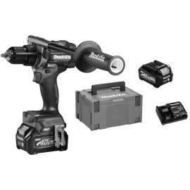 Perceuse visseuse à percussion 40V Makita HP001GD201 + 2 batteries 2.5 Ah + chargeur en coffret Makpac - HP001GD201 pas cher Principale M