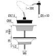 Bonde d’évier PVC D60 70l/min avec bouchon-chaînette - VALENTIN - 00 701100 000 00 pas cher Secondaire 1 S