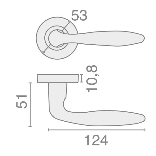 Béquille double JADE semi massive sur rosace bec de cane inox 1594 - HERACLES - B-INOX-12 pas cher Secondaire 2 L