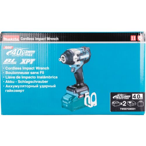 Boulonneuse à chocs XGT 40 V max Li-Ion + 1 chargeur + 2 batterie 4 Ah en coffret MAKPAC MAKITA TW007GM201 photo du produit Secondaire 15 L