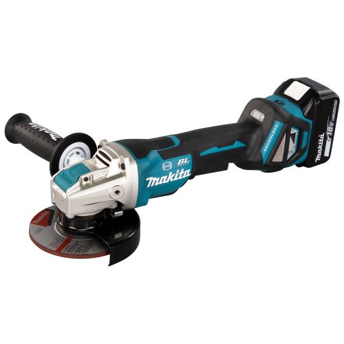 Meuleuse angulaire LXT 18 V 125 mm + 2 batteries 5 Ah + chargeur en coffret MAKPAC - MAKITA - DGA519RTJ1 photo du produit