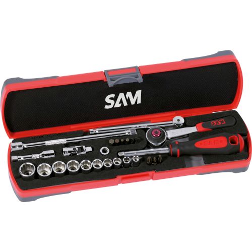 Coffret 1/4'' de 26 outils 12 pans en mm - SAM OUTILLAGE - 73-RE26 pas cher Principale L