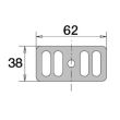 Grille de trop-plein rectangulaire pour &eacute;vier en gr&egrave;s 62x 38 mm inox VALENTIN 061800 000 00 photo du produit Secondaire 1 S