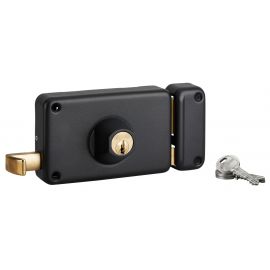 Serrure en applique FTH Thirard double cylindre &agrave; tirage 140 x 88 mm droite 3 cl&eacute;s - 00000115 photo du produit Principale M