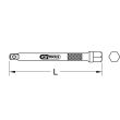Rallonge ULTIMATE 1/4'' 50 mm KS TOOLS 922.1452 photo du produit Secondaire 1 S