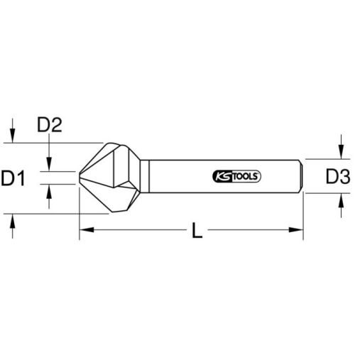 Foret aléseur HSS-CO 75° en alliage acier au cobalt hautes performances 45 mm KS TOOLS 336.0110 photo du produit Secondaire 1 L