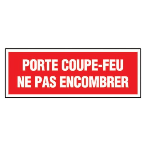 Panneau ''Porte coupe ne pas encombrer'' 330 x 120 mm NOVAP 4140537 photo du produit Principale L