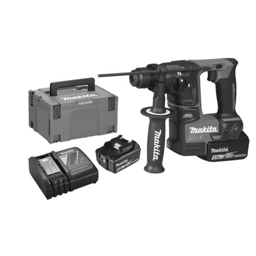Perforateur SDS Plus sans-fil 18V + 2 batteries 5Ah + chargeur + coffret Makpac - MAKITA - DHR171RTJ pas cher
