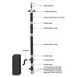 Kit conduit intérieur pour raccordement vertical avant tubage poêle à granulés 80/125 - STOVIA - CONDUITDINAK80/125 pas cher Secondaire 1 S