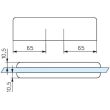 Penture massive basse à empennage carré finition chromé brillant - STREMLER - 3273.30.0 pas cher Secondaire 3 S