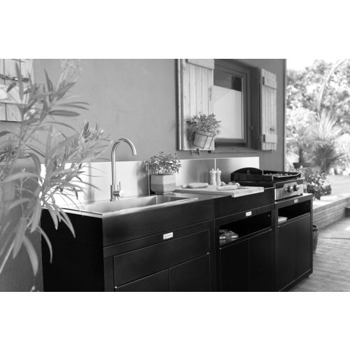 Cuisine 3 éléments avec crédences noir - LE MARQUIER - MC803ECE13 pas cher Secondaire 2 L