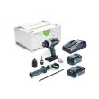 Perceuse-visseuse à percussion 18V QUADRIVE TPC 18/4 5,0/4,0 I-Plus + 2 batteries 4Ah / 5Ah + chargeur + coffret SYSTAINER SYS 3 - FESTOOL - 577651 pas cher