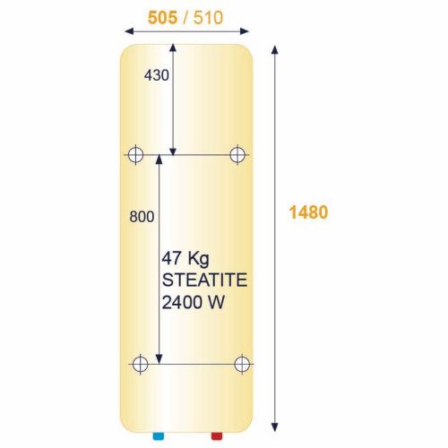 Chauffe-eau électrique vertical mural stéatite 200 L CHAFFOTEAUX 3000574 photo du produit Secondaire 1 L