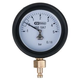 Manomètre KS Tools 1 à 5 bar avec raccord et protection - 150.1847 photo du produit Principale M