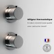 Cabine de douche integrale SILVER 80x80 BLANC en angle THALASSOR SQIB8080 photo du produit Secondaire 2 S