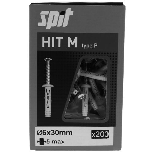 Cheville &agrave; frapper HIT M 6x30 bidon de 1000 - SPIT - 055704 pas cher Secondaire 12 L