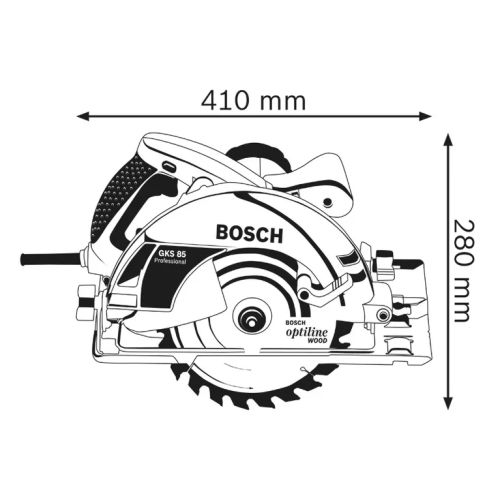 Scie circulaire 2200 W GKS 85 Professional D 235 mm BOSCH 060157A000 photo du produit Secondaire 1 L