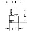 Douille BERYLLIUMPLUS 6 pans 1/4'' anti-déflagrant très résistant 25x4,5 mm KS TOOLS 962.14045 photo du produit Secondaire 1 S