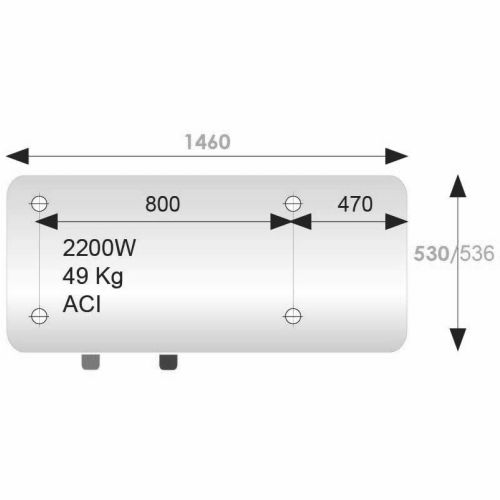 Chauffe-eau électrique 200L ZENEO Aci Hybride horizontal mural - ATLANTIC - 155420 pas cher Secondaire 6 L