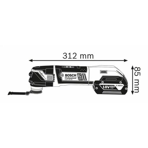 Découpeur-ponceur 18V GOP 18V-28 + 2 batteries Procore 4 Ah + chargeur GAL 18V-40 + L-BOXX BOSCH 06018B600Q photo du produit Secondaire 6 L