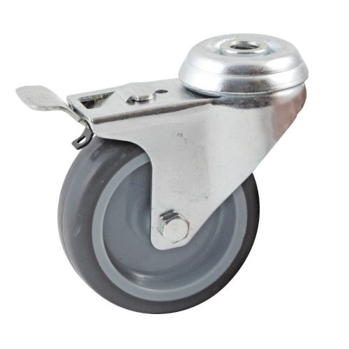 Roulette œil trou pivotant diamètre 50 mm en caoutchouc gris AVL 550850H photo du produit Secondaire 1 L