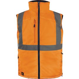 Gilet sans manche réversible HV orange/bleu marine T2XL - DELTA PLUS - FIDJ3HVORXX pas cher Principale M