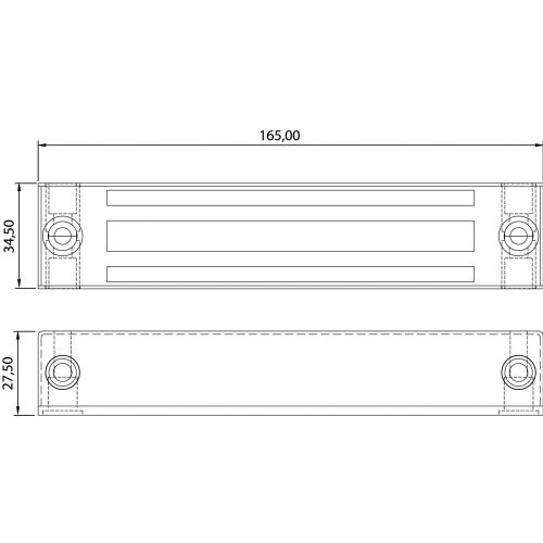 Ventouse extérieure en applique inox 200kg 12/24VDC signal - SEWOSY - EXT200CTC pas cher Secondaire 1 L
