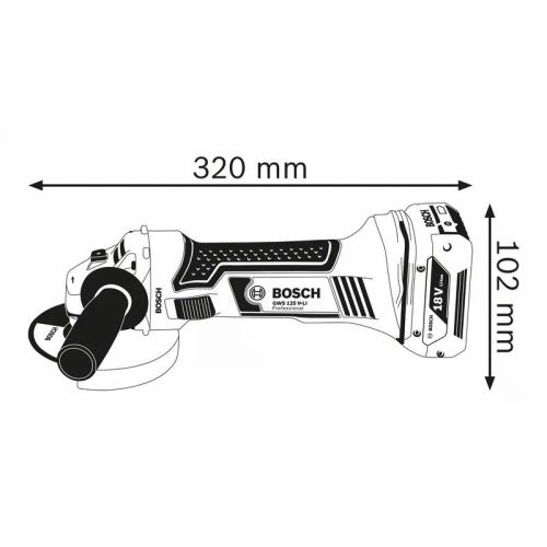Meuleuse Bosch GWS 18-125 V-LI 125 mm + 2 batteries ProCORE 18 V 8.0 Ah + chargeur + L-BOXX photo du produit Secondaire 1 L