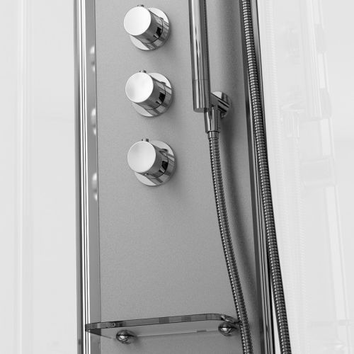 Cabine de douche Hydromassante SILVER HYDRO 120x80 gauche blanc - THALASSOR - SRMB1280G-ANGLE pas cher Secondaire 3 L