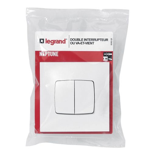 Double interrupteur ou va-et-vient NEPTUNE 10 A LEGRAND 0 913 21 photo du produit Secondaire 2 L