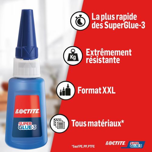 Colle liquide Super glue-3 Professionnel 20 g LOCTITE 2608834 photo du produit Secondaire 2 L