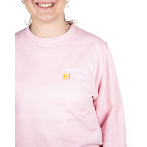 Sweat col rond Maman Sobricolo rose TS - SWJH030BPS pas cher Secondaire 4 L