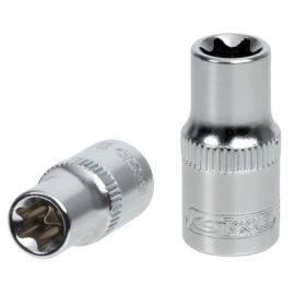 Douille ULTIMATE Ks tools Torx-E 1/4'' finition chromée satinée - 922.15 photo du produit Principale M