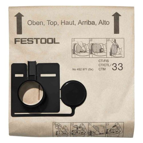 Sac à filtre pour aspiration à sec FIS-CT 33/5 FESTOOL 452971 photo du produit Principale L