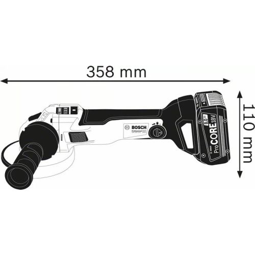 Meuleuse angulaire 18V GWS 18V-15 PSC + 2 batteries Procore 8Ah +