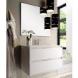 Meuble de salle de bain 100cm simple vasque 2 tiroirs IRIS blanc - COSYNEO - SIRIRIS100BLA pas cher