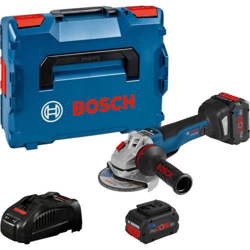 Meuleuse d'angle 18 V GWS 18V-10 PSC + 2 batteries Procore 5,5 Ah + chargeur en coffret L-BOXX BOSCH 06019G3F0E photo du produit