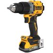 Perceuse visseuse 18 V XR POWERSTACK Brushless + 2 batteries 1,7 Ah + chargeur + coffret T-STAK DEWALT DCD800E2T-QW photo du produit