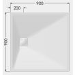 Receveur ONYX blanc 1700 x 800 mm AKW 12834WH-CH photo du produit Secondaire 7 S