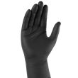 Boîte de 100 gants de protection nitrile non poudré AUU5000 noir T6/7 - SINGER - AUU500067 pas cher