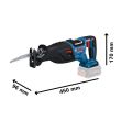 Scie sabre 18 V GSA 18V-28 + 2 batteries Procore 5,5 Ah + Chargeur en coffret L-BOXX BOSCH 06016C0003 photo du produit Secondaire 2 S