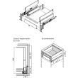 Set attache façade MERIVOBOX tiroir E à l’anglaise avec tube - BLUM - SET480BLS pas cher Secondaire 1 S