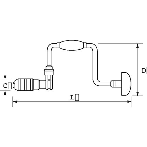 Vilebrequin mèche à cliquet réversible - SAM OUTILLAGE - B-02-4 pas cher Secondaire 1 L