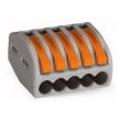 Borne pour boîte de dérivation CLASSIC avec leviers 2,50mm² gris - WAGO - 222-415 pas cher