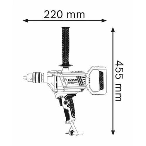 Perceuse de charpente 850W GBM 1600 RE - BOSCH - 06011B0000 pas cher Secondaire 1 L