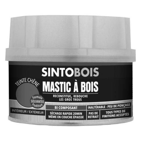 Mastic sans styrène SINTOBOIS chêne 190g + 8g - SINTO - 33700 pas cher