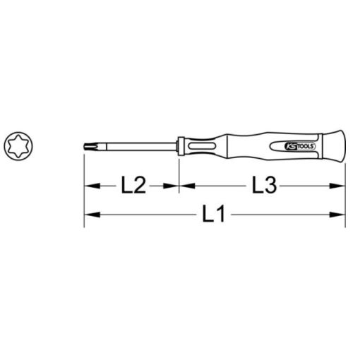 Tournevis électronique Torx® T2 KS TOOLS 500.7727 photo du produit Secondaire 1 L