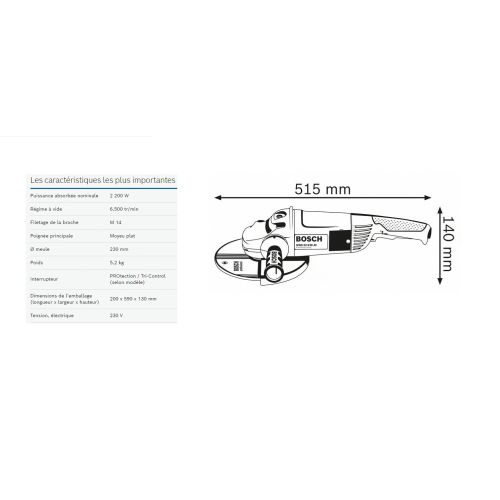 Pack 100 disques inox 230x1.9 + Meuleuse 2200W GWS 22-230H Offerte photo du produit Secondaire 5 L