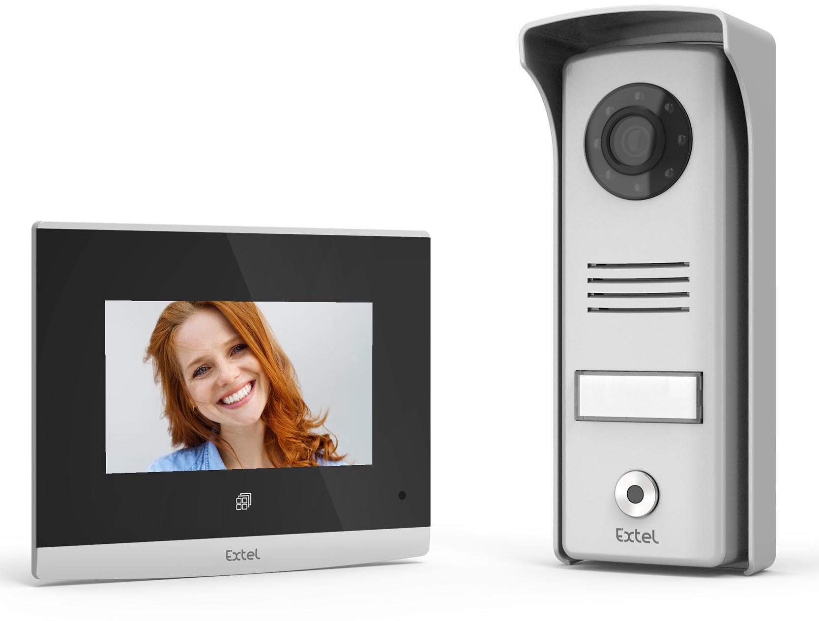 Visiophone filaire écran 4'' et touches tactiles de rue 70 mm Compact Extel 720315 - vue 2