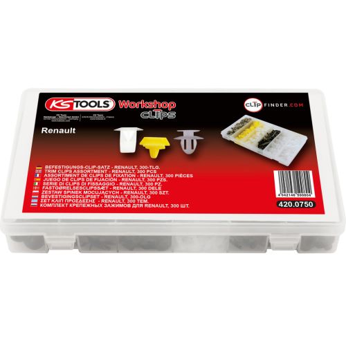 Assortiment d'agrafes pour Renault 300 pièces KS TOOLS 420.0750 photo du produit Secondaire 3 L